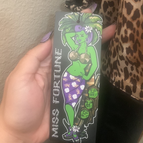 Miss Fortune XL leopard/black Halter dress - Picture 4 of 7